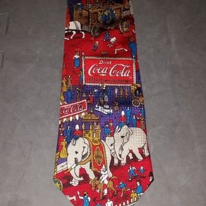 Coca Cola~Circus~Silk Tie~Necktie~Parade